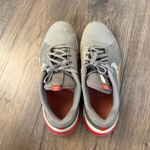 Nike Gray and Red Men's Athletic Shoes